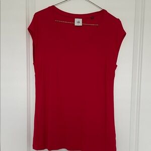 CAbi Vivid Scarlet Short Sleeve Tee